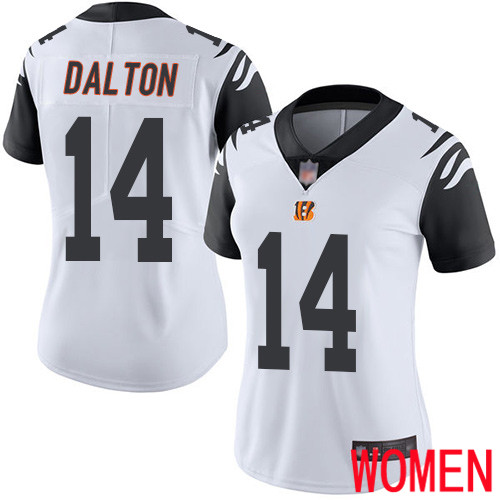 Cincinnati Bengals Limited White Women Andy Dalton Jersey NFL Footballl #14 Rush Vapor Untouchable